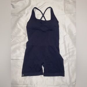 Aurola backless workout romper - size Large - black